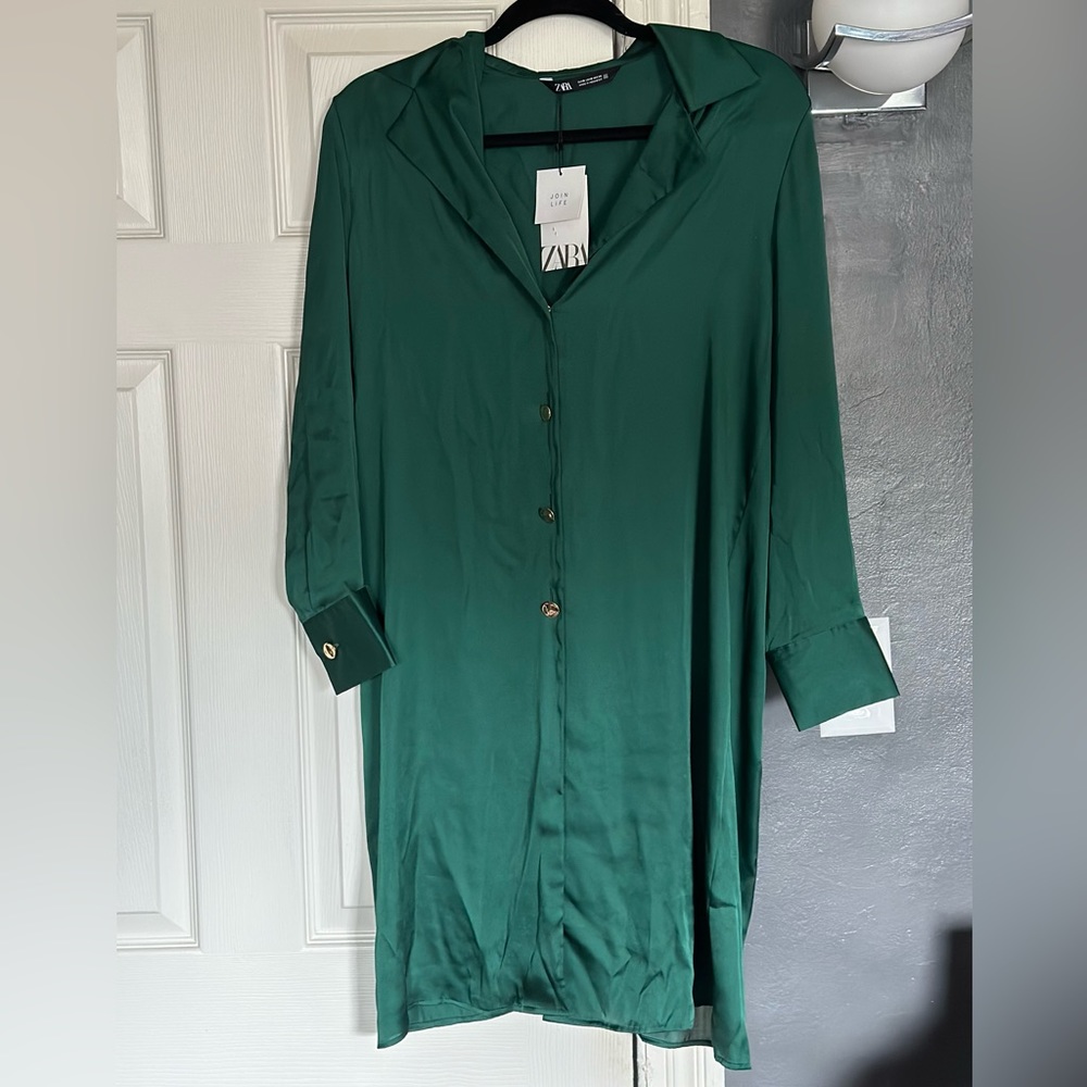 🖤 NWT Zara Button Dress - Picture 4 of 7